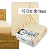Prześcieradło Frotte z Gumką 100x200 Gruba Bawełna Bok 30 cm kość słoniowa